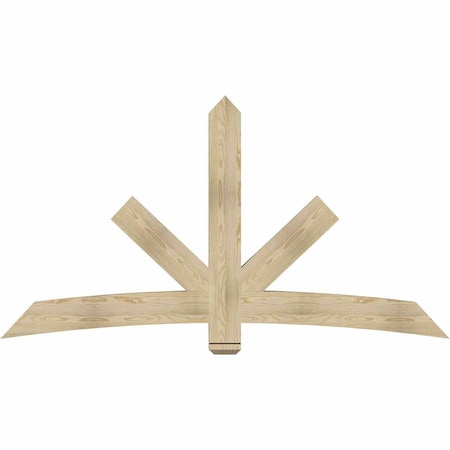 Ekena Millwork Alberta Rough Sawn Timber Gable Bracket, Douglas Fir, 84"W x 45"H x 4"D x 6"F, 13/12 Pitch GBW084X45X0406ALB00RDF